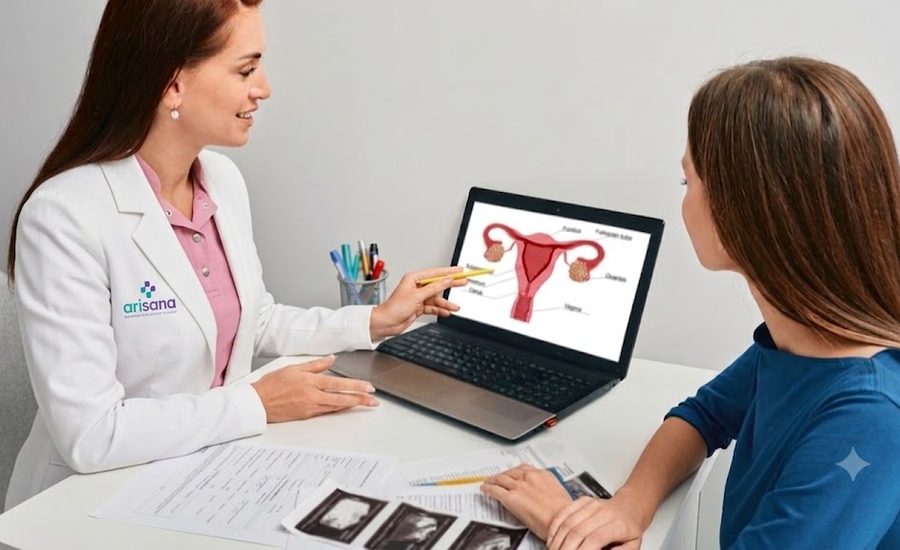 Consulta de ginecología y obstetricia con paciente - Centro Médico Arisana