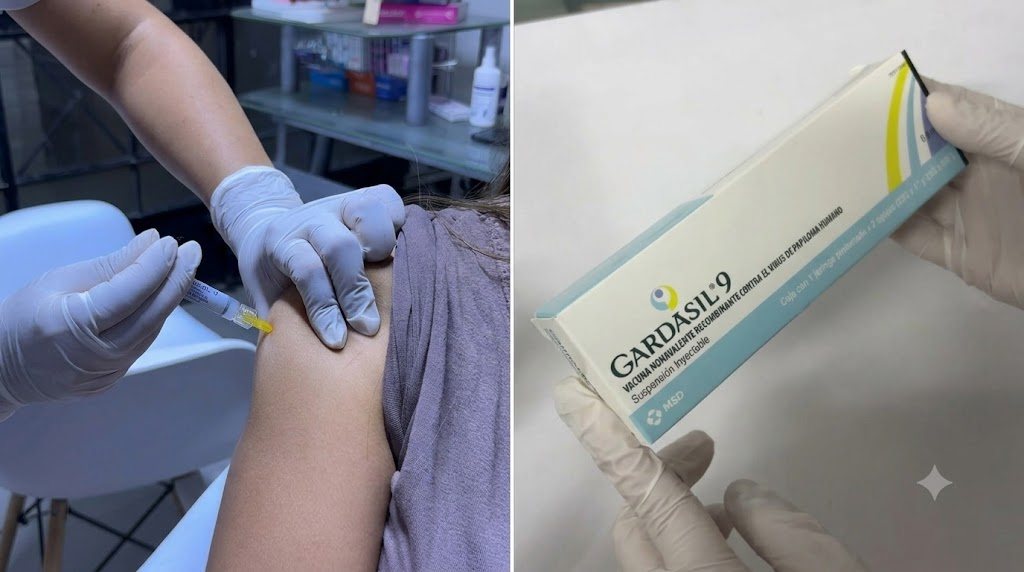 Aplicación de vacuna contra el VPH Gardasil 9 en Centro Médico Arisana